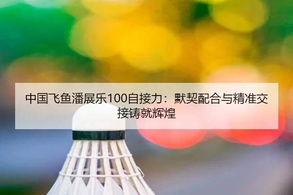 中国飞鱼潘展乐100自接力：默契配合与精准交接铸就辉煌